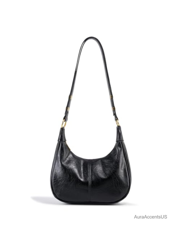 Retro Crescent Hobo Shoulder Bag Small Crossbody Purse Faux Leather